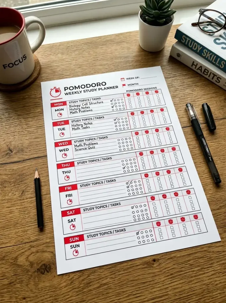 Weekly Study Planner Printable