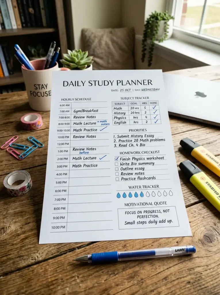 Daily Study Planner 