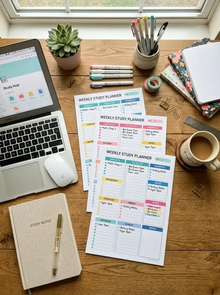 Weekly Study Planner Printable