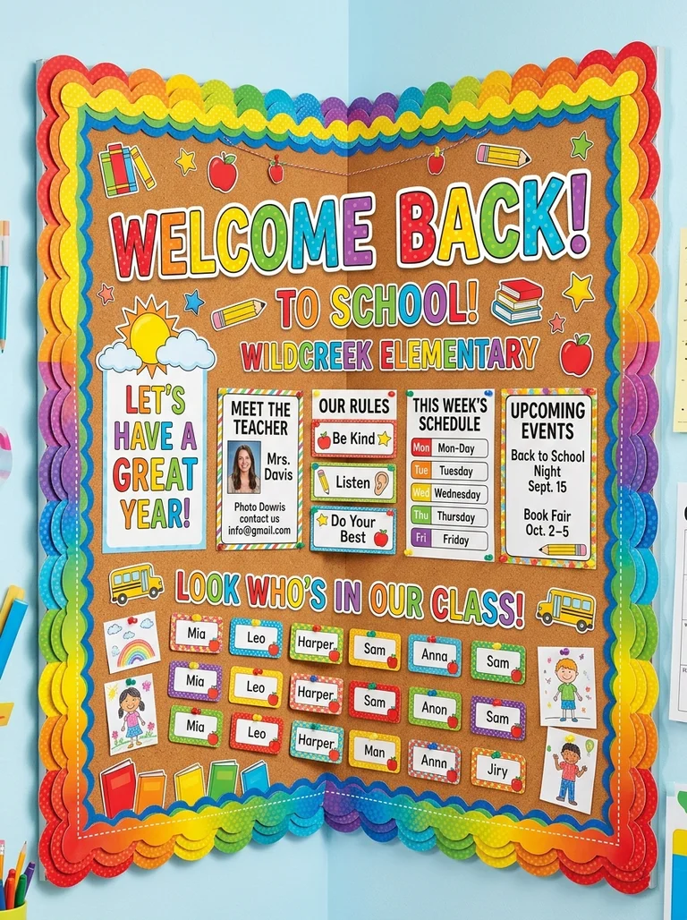14 Welcome Back to School Bulletin Board Decoration Ideas
